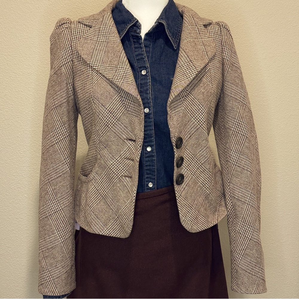Preowned BANANA REPUBLIC TWEED JACKET WOMEN SZ 2